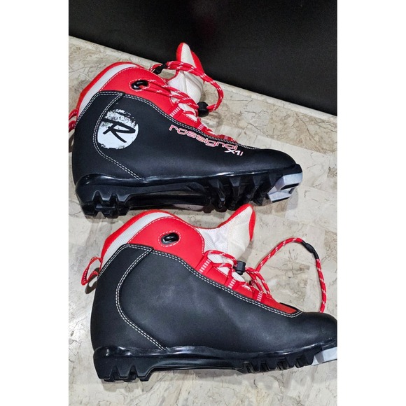 Rossignol X1 JR Cross Country Ski Boots Size 39 Red Black Lace Up - Picture 3 of 10